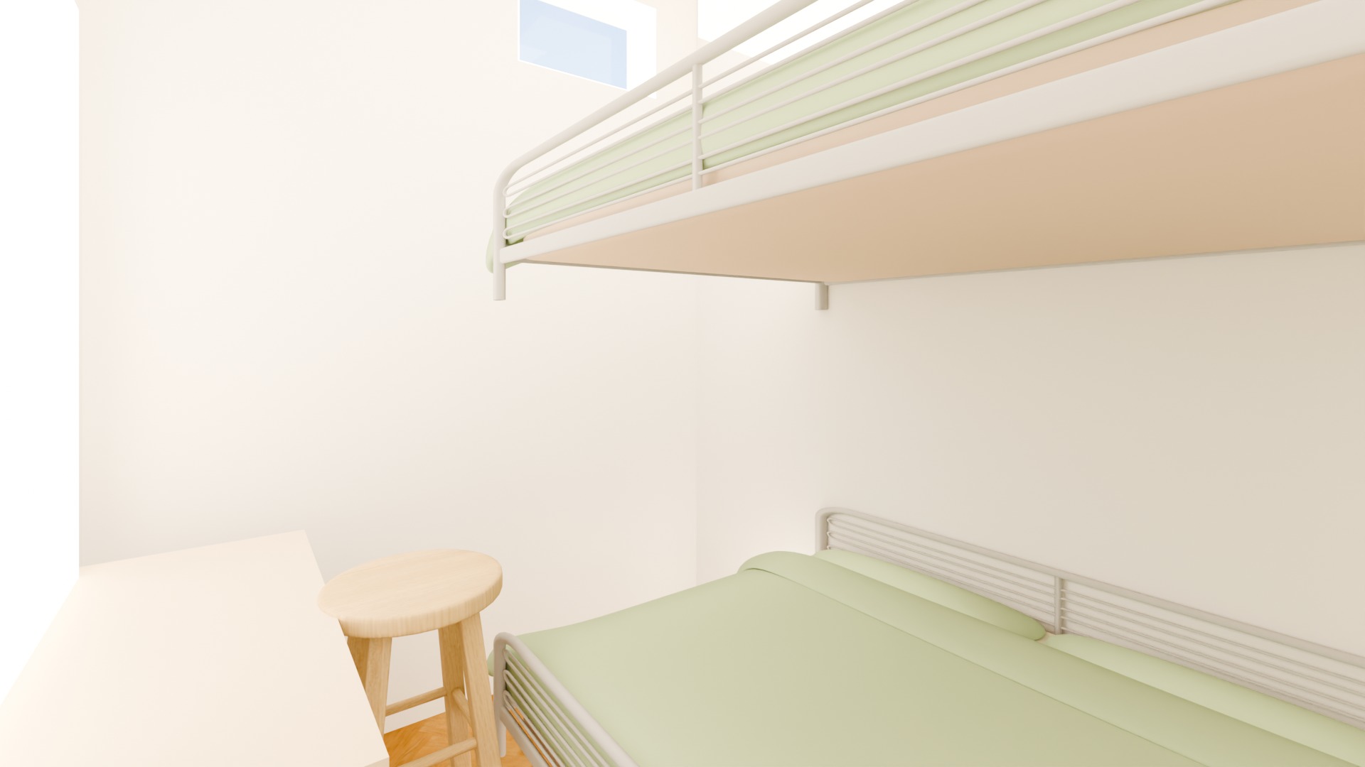 First floor small bedroom with bunks